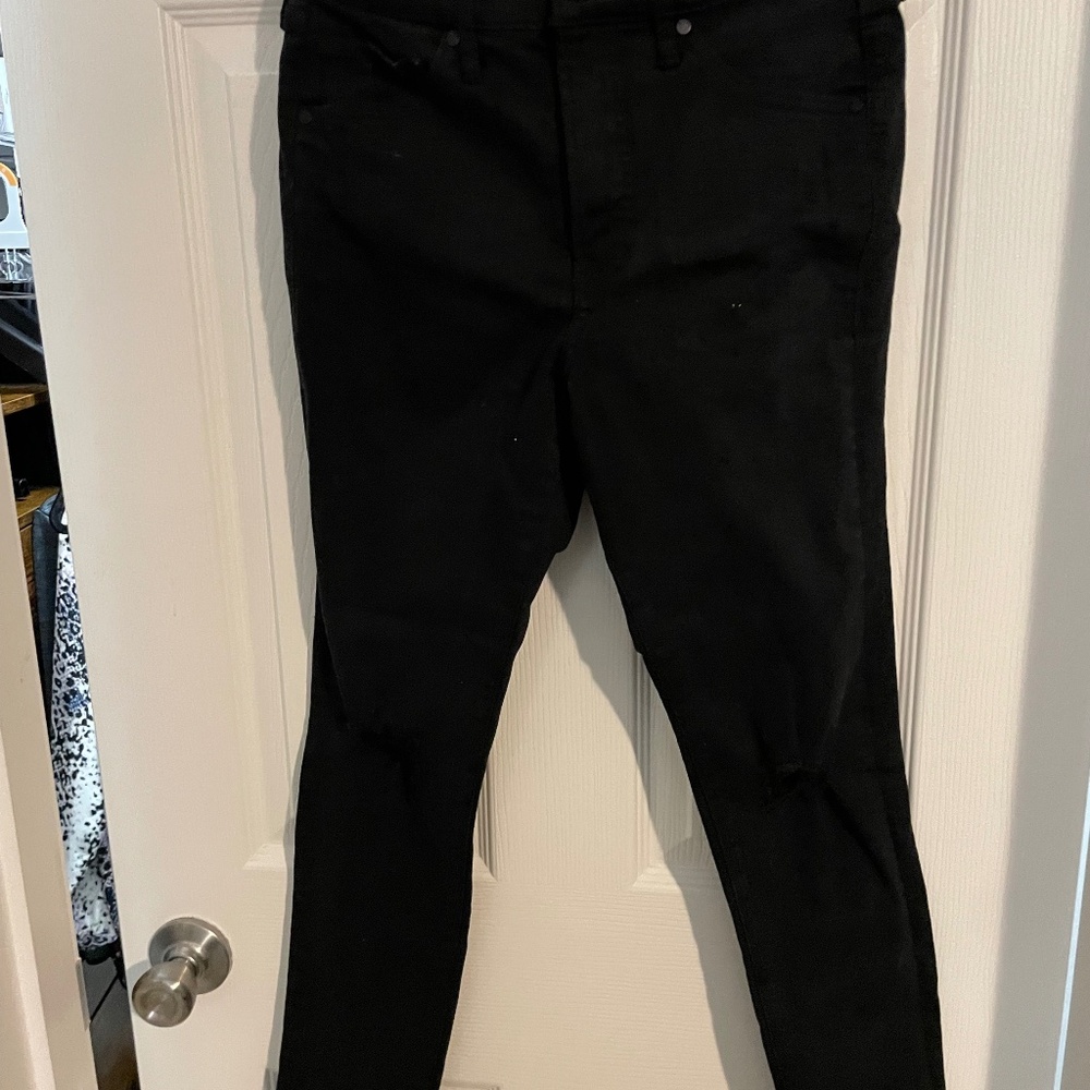 Express jeans skinny mid rise distressed 2R